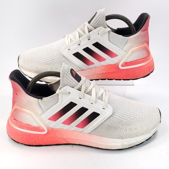 Adidas Ultraboost 2020 Athletic Running Shoe Mens Size 8 EG5177 White Red Black - Picture 6 of 9